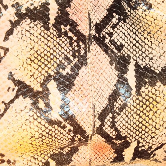 PINK AND BLACK IRIS TYLER ROOMY DOUBLE-SIDED WOMANS LEATHER HANDBAG - Picture 9 of 13